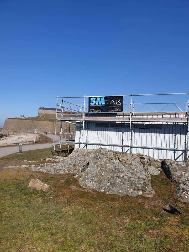 Färdigt papptak uppifrån